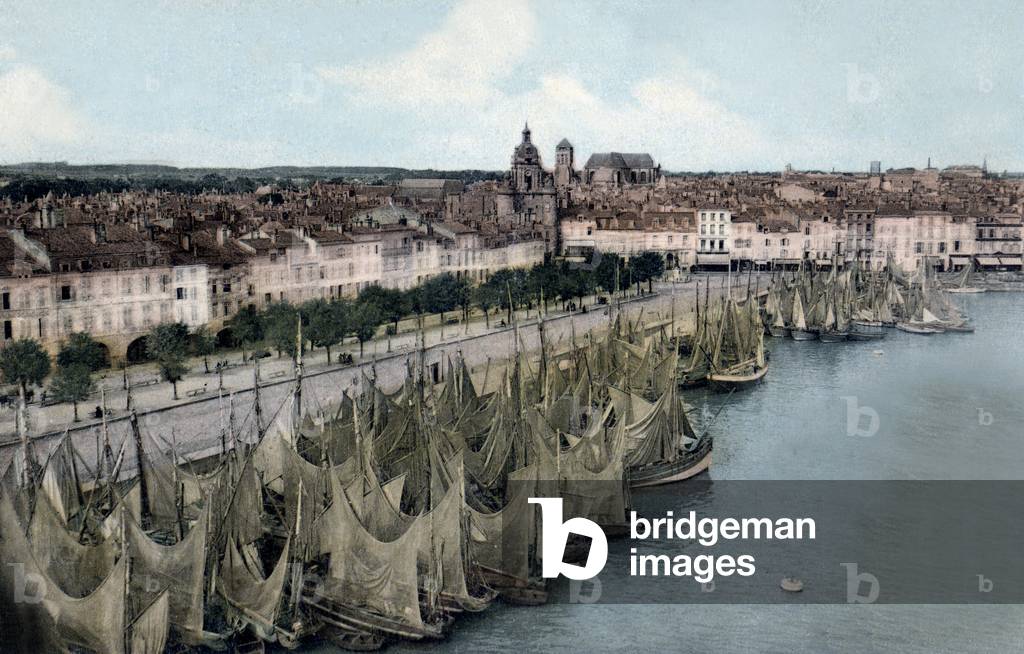 The harbour of La Rochelle (France), Postcard