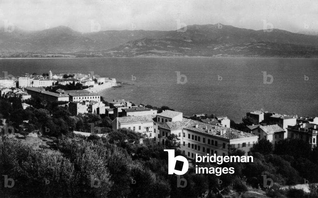 Ajaccio in Corsica (France): general view, Postcard, c. 1952