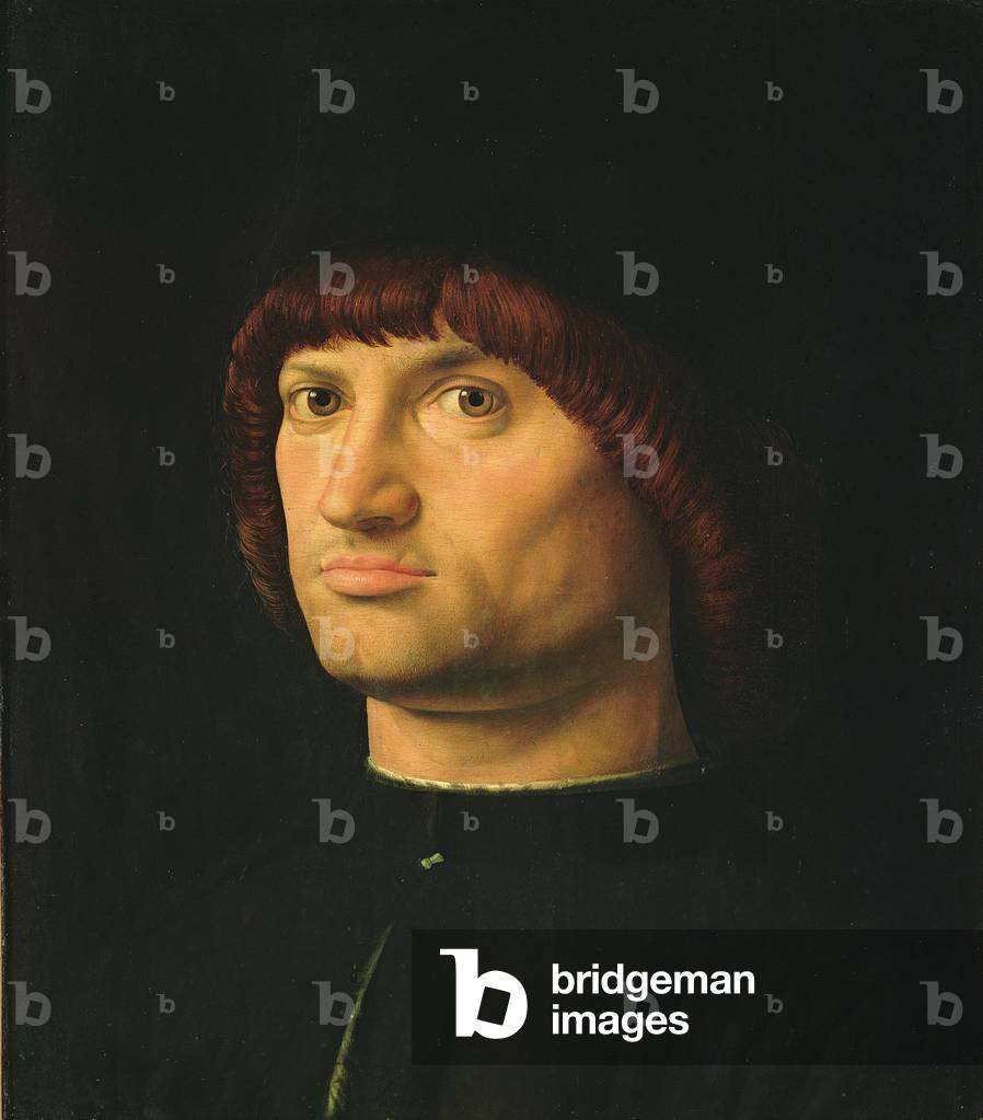 Portrait of a Man, or The Condottiere, 1475 (oil on panel)