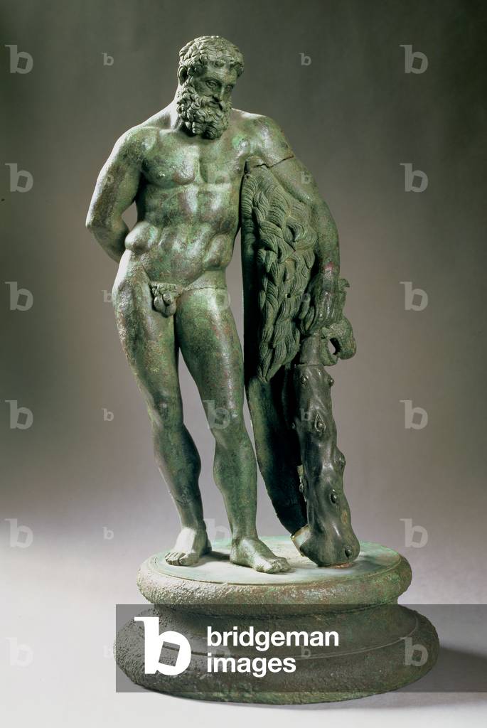 Herakles (Herkules) ruht, eine reduzierte Kopie eines Originals von Lysippos (c.390-p.310 BC) Griechisch, c.32