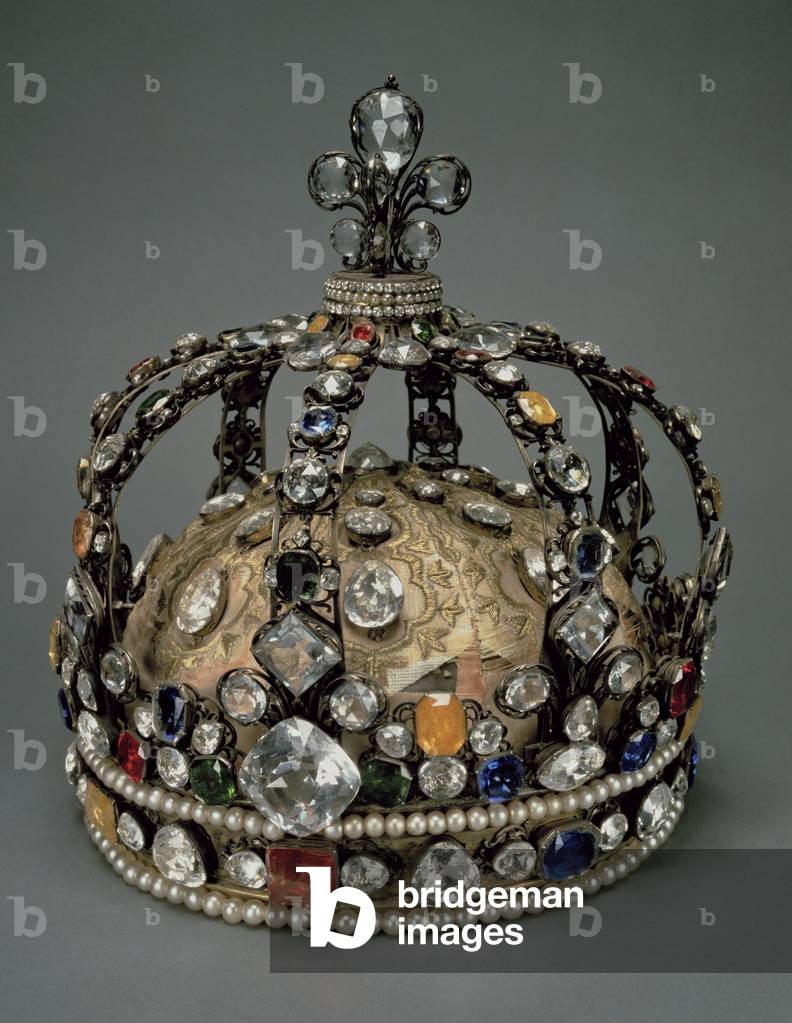 The Crown of Louis XV, 1722 (gilded silver, replacement stones & pearls)