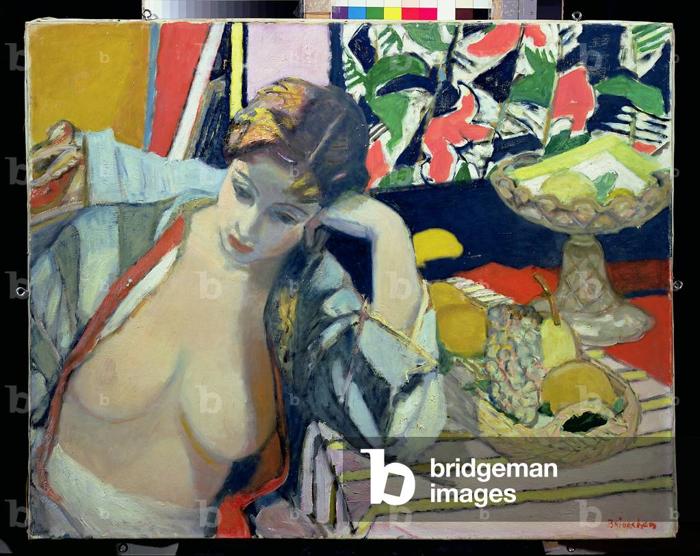 Model with Bare Breasts, 1954 (oil on canvas)