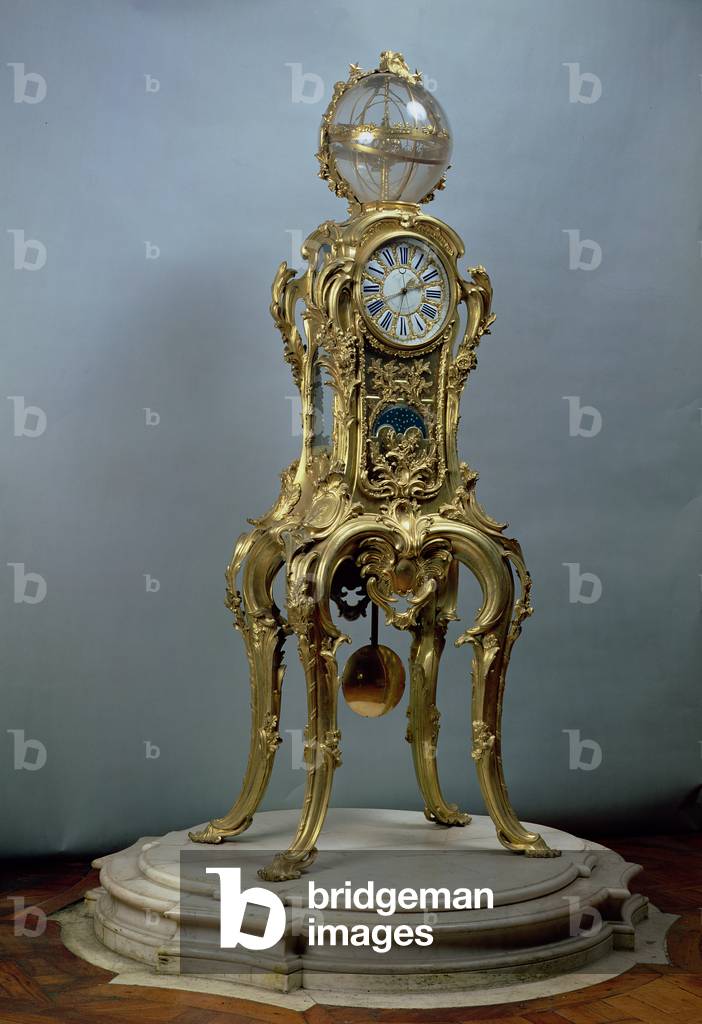 Passament astronomical clock made by Jacques Caffieri (1678-1755) for Louis XV of France, 1753