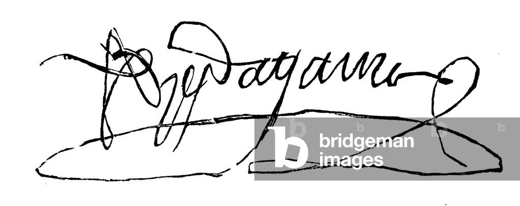 Vasco da Gama (ca. 1469  1524), Portuguese explorer: Autograph