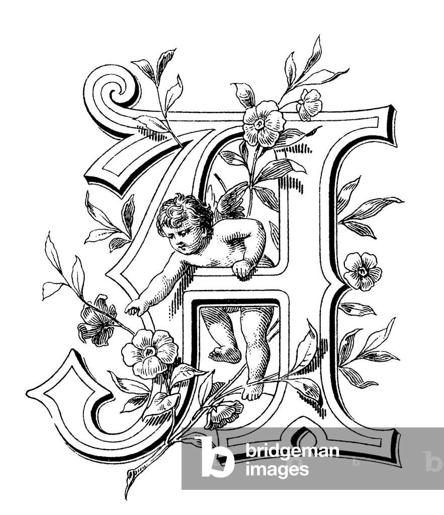 Alphabetic character, letter A, cupid