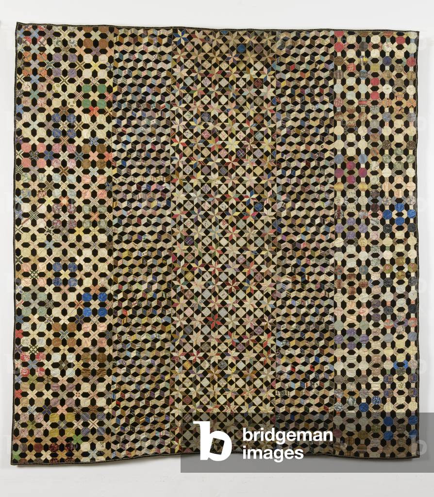 Ridehalgh Quilt, 1860-90 (silk, brocade & velvet)