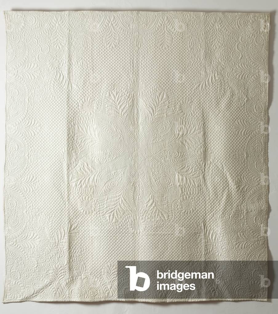 White North Country Wholecloth Quilt, 1900-20 (cotton)