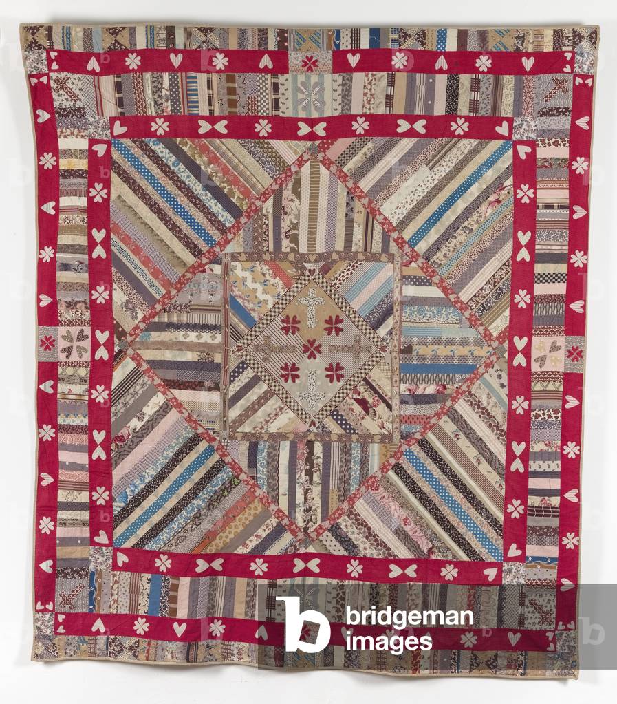 Hearts and Crosses Coverlet (cotton)