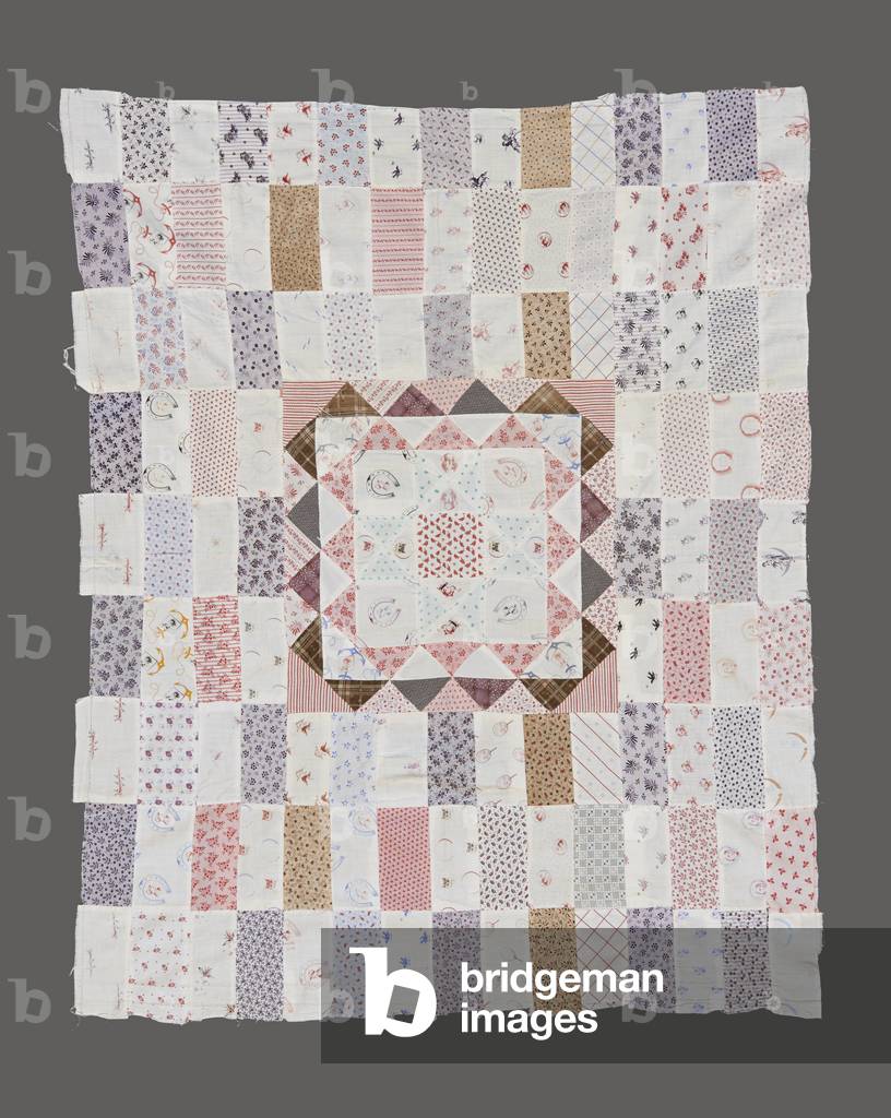 Conversation Print Patchwork Piece, 1890-1910 (cotton)