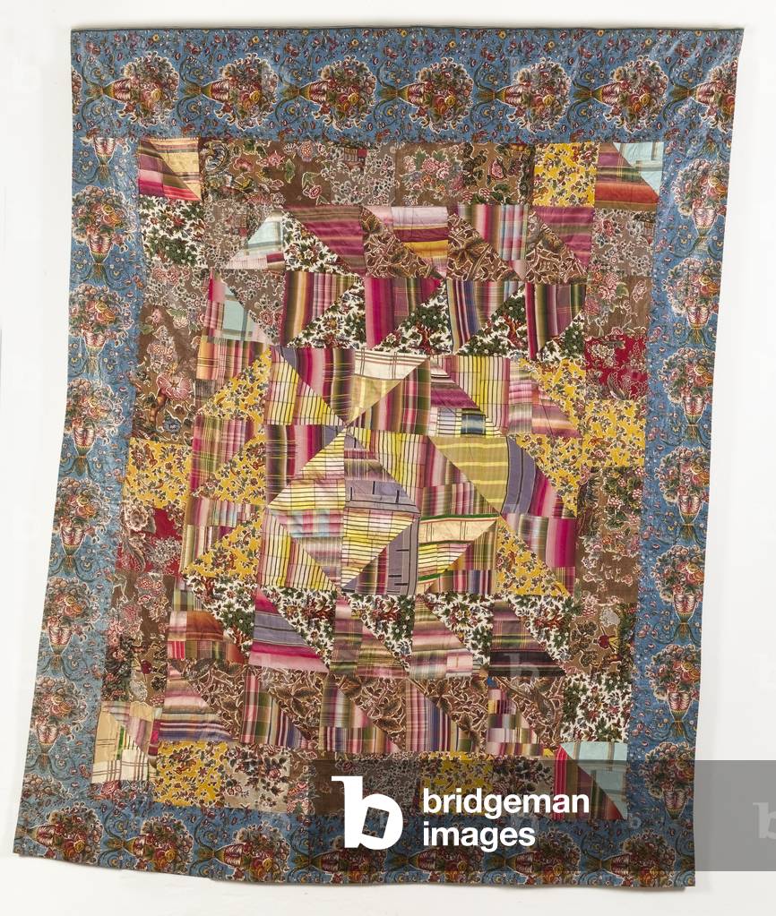 Furnishing Print and Ribbon Coverlet, 1810-30 (textile)