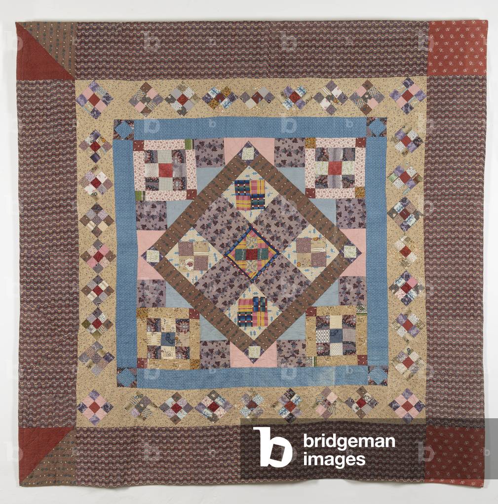 Nine-Patch Frame Quilt, 1850-1900 (textile)
