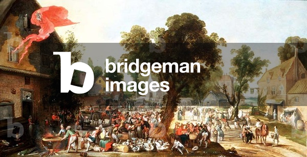 Peasants celebrating a Feast Day in a Village Street