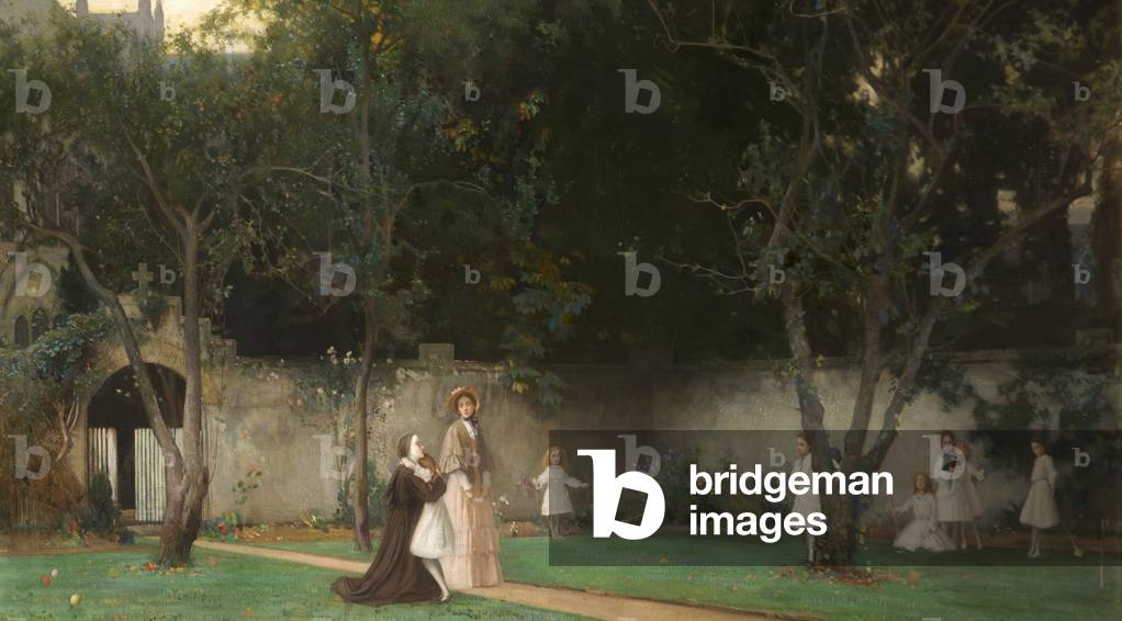 A Child's Grief, Called away from School, 1906 (oil on canvas)