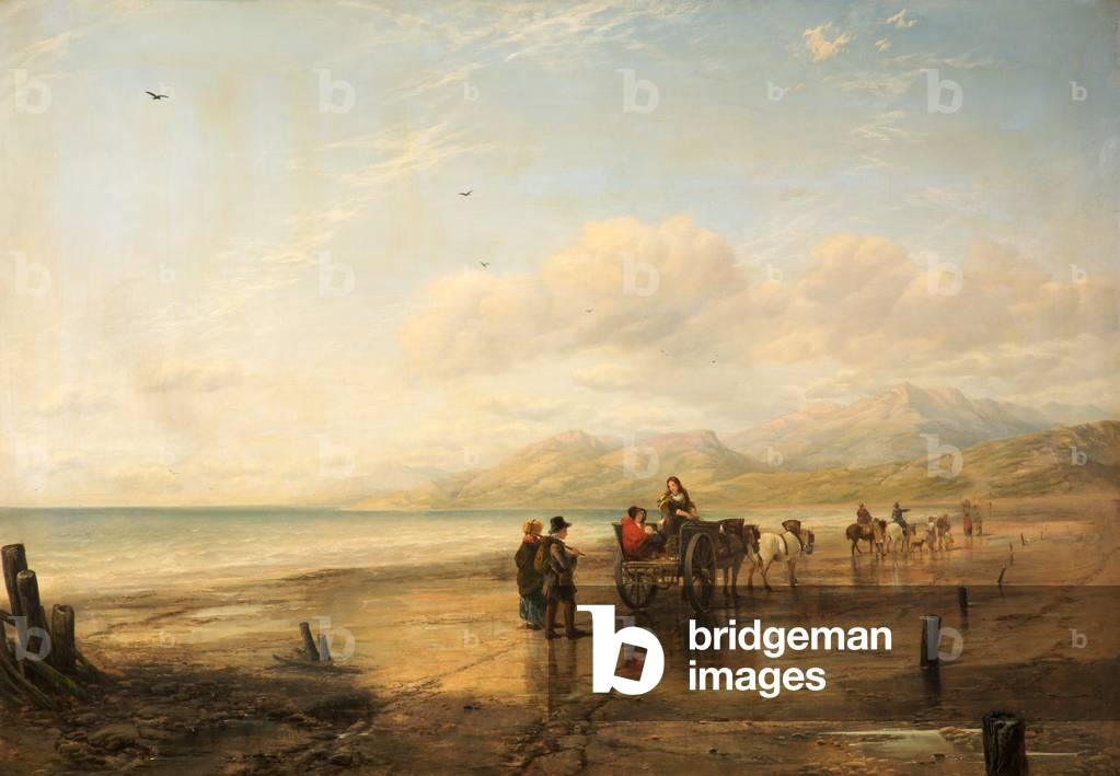 Lancaster Sands, Lancashire, 1848 (oil on canvas)