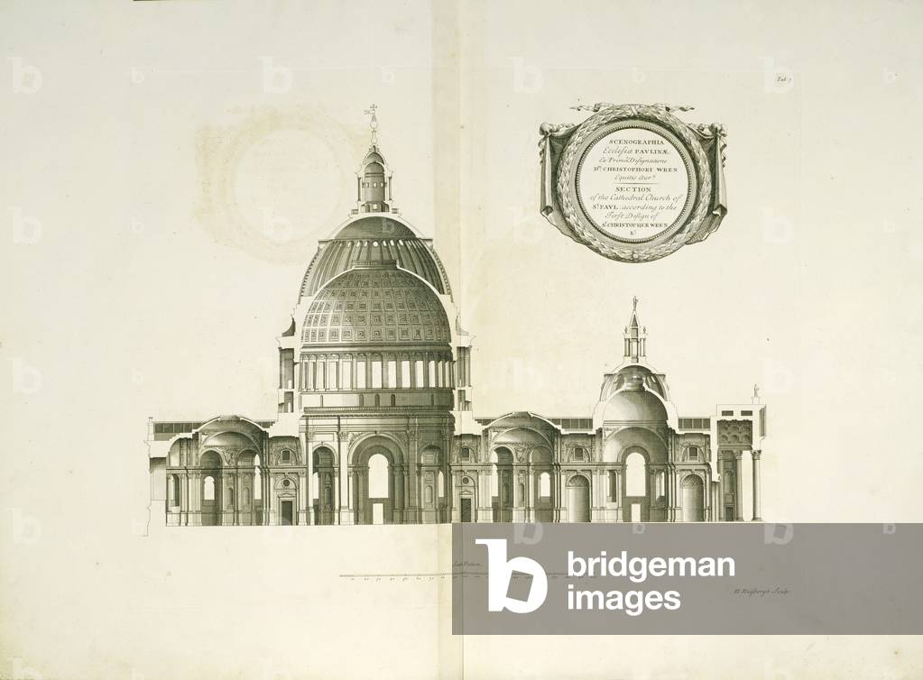 Section of St. Paul's Cathedral designed by Sir Christopher Wren