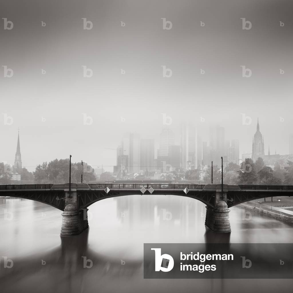 Financial Fog, Frankfurt am Main, Germany, 2013 (b/w photo)