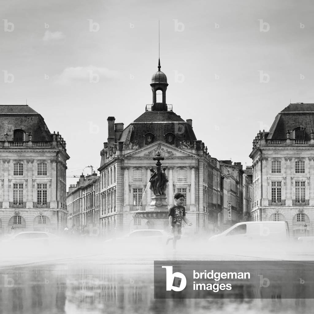 Place de la Bourse, France, 2012 (b/w photo)