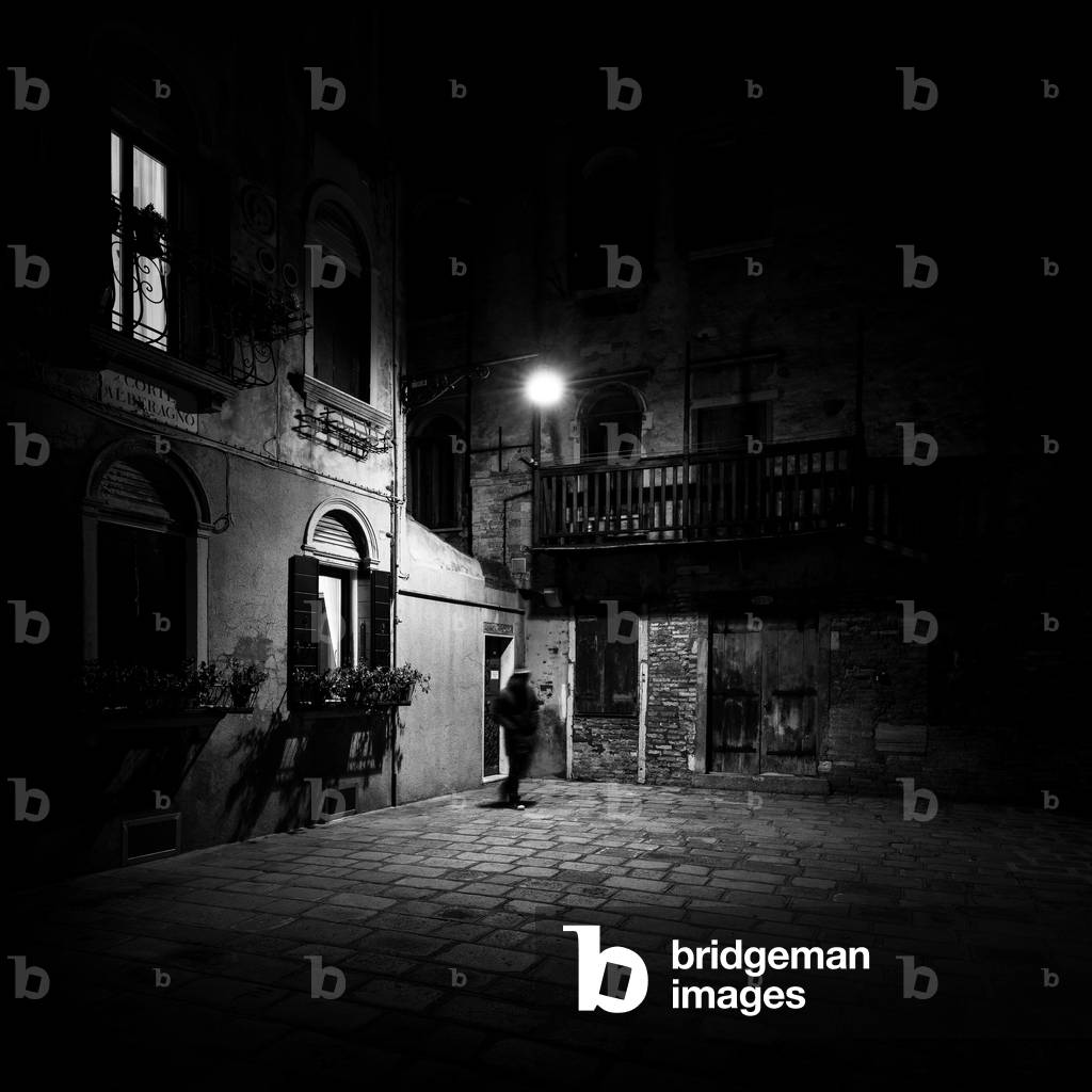 Notturno II, Venice, Italy, 2019 (b/w photo)