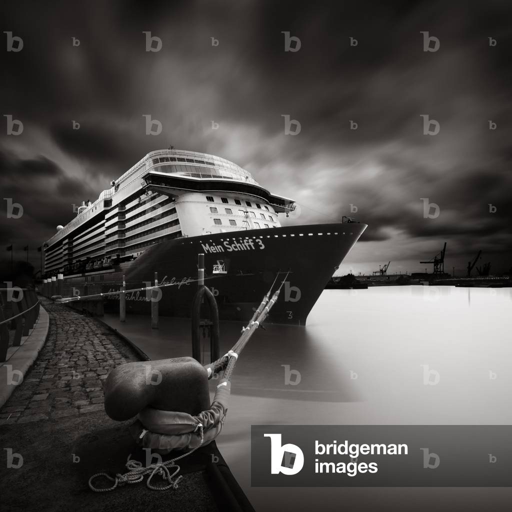 Harbour Study, Hamburg, Germany, 2014 (b/w photo)