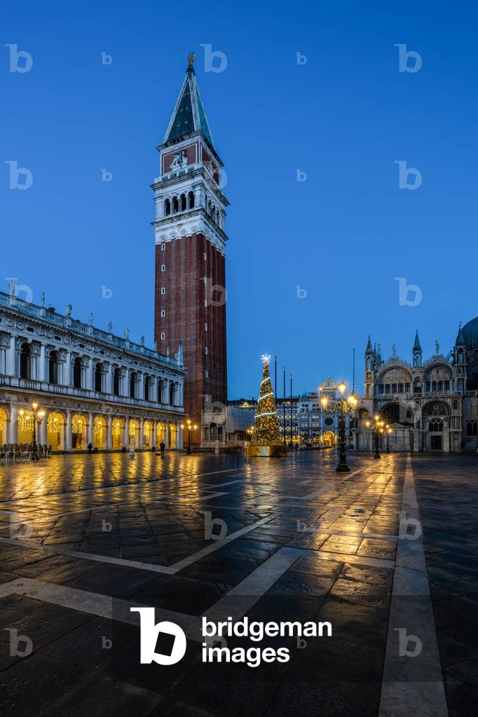 Piazza San Marco, Venice, Italy, 2019 (b/w photo)