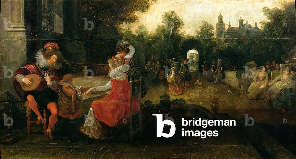 Queen Elizabeth I and the Earl of Leicester at Kenilworth (panel)