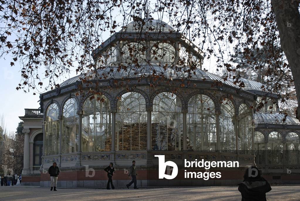 The Palacio de Cristal in the Parque del Retiro in Madrid (Spain).Photography 29/12/07.
