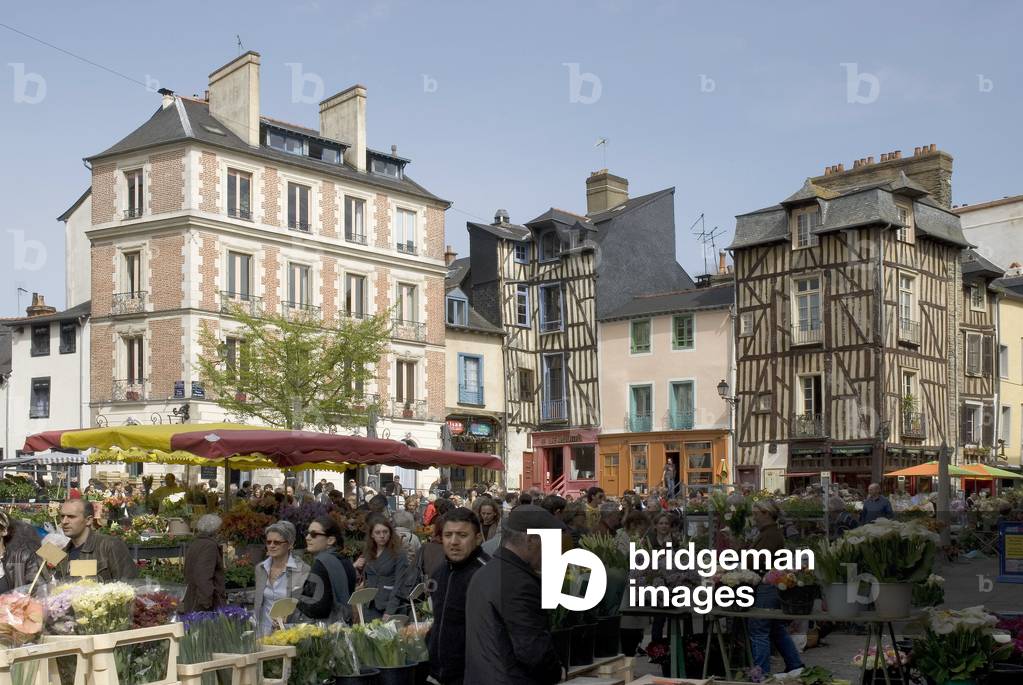 Place Saint Michel, Marche des Lices in Rennes (Ille et Vilaine).