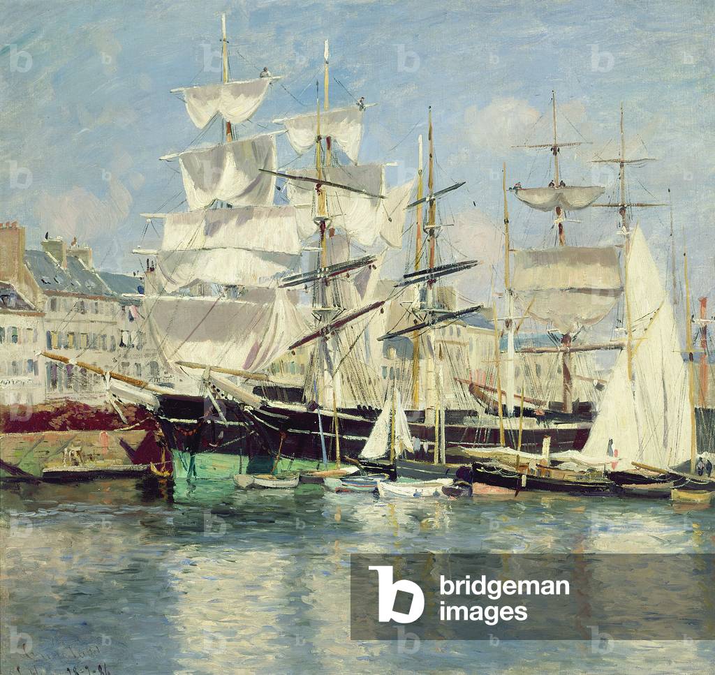 Squared - Riggers in Le Havre, 1886 (oil on canvas)