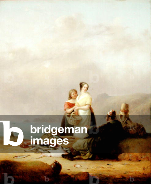Fisherfolk, 1841 (oil on panel)