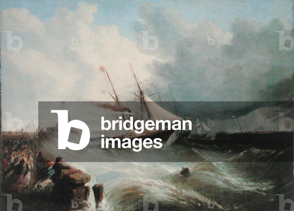 The Arrival of Prince Albert at Dover en route to London for his marriage to Queen Victoria in 1840 (oil on canvas)