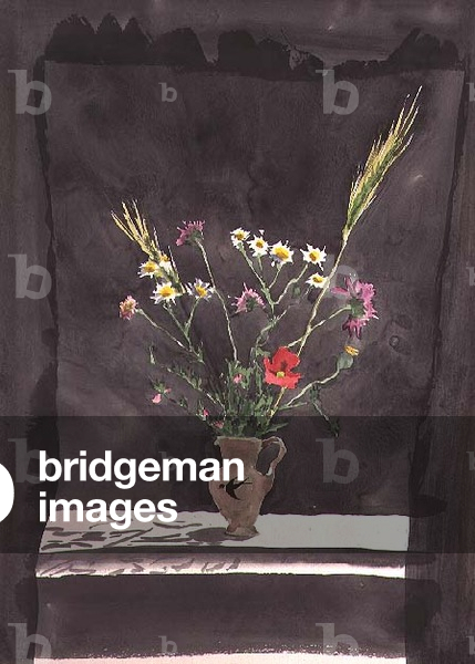 Flowers in a Swallow Jug (w/c)