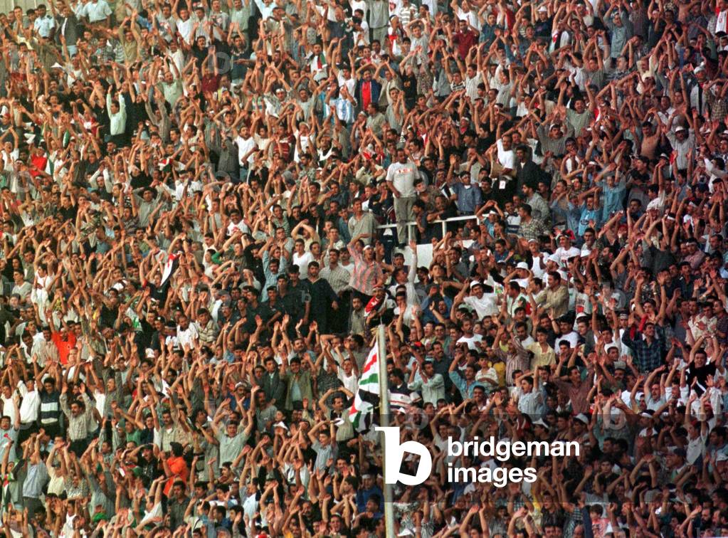 JORDAN FANS CELEBRATING AFTER SOCCER TEAM WON GOLD MEDAL, 1999-08-31 (photo)