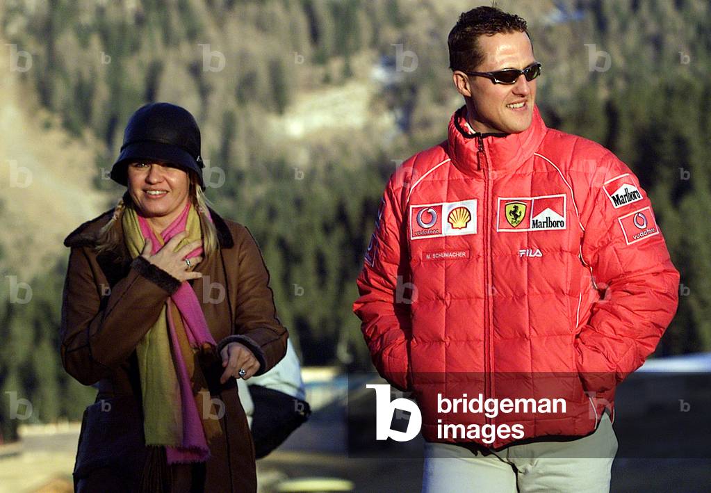 Image of FORMULA ONE WORLD CHAMPION MICHAEL SCHUMACHER ARRIVES WITH HIS