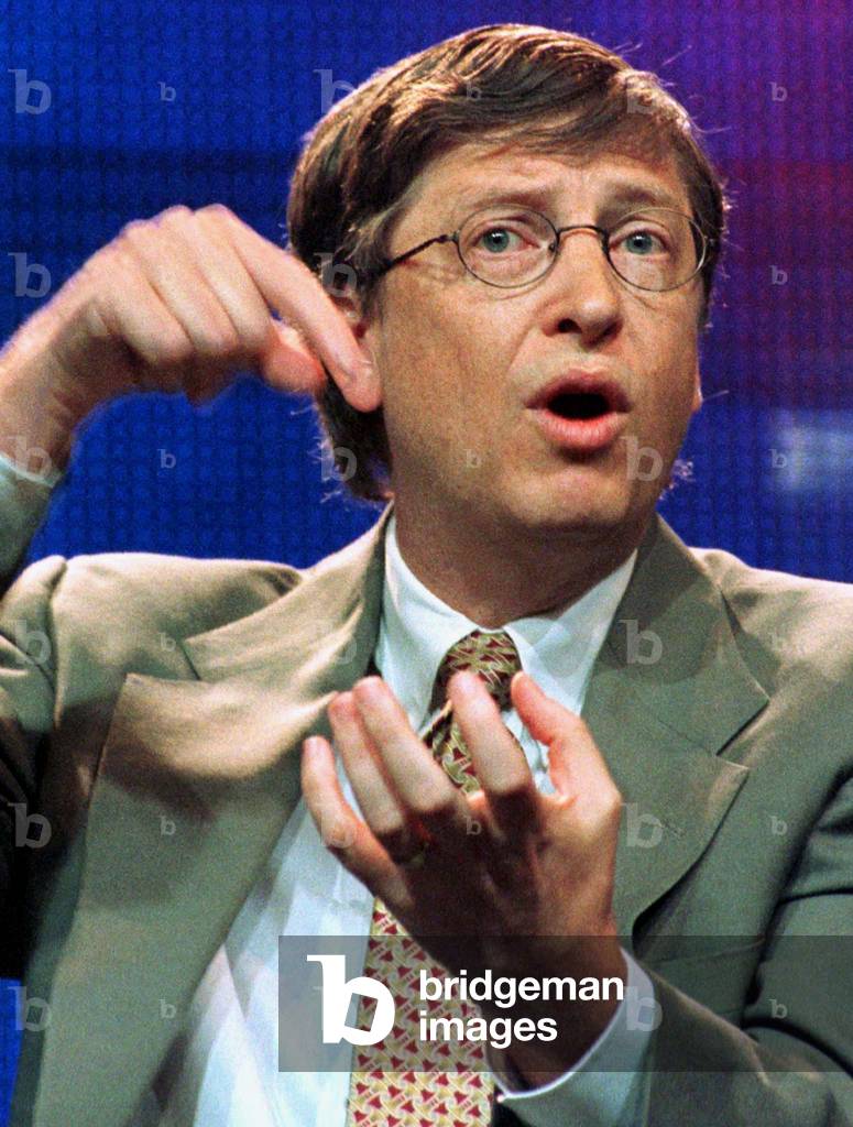 Image of Microsoft Corporation chairman Bill Gates answers questions