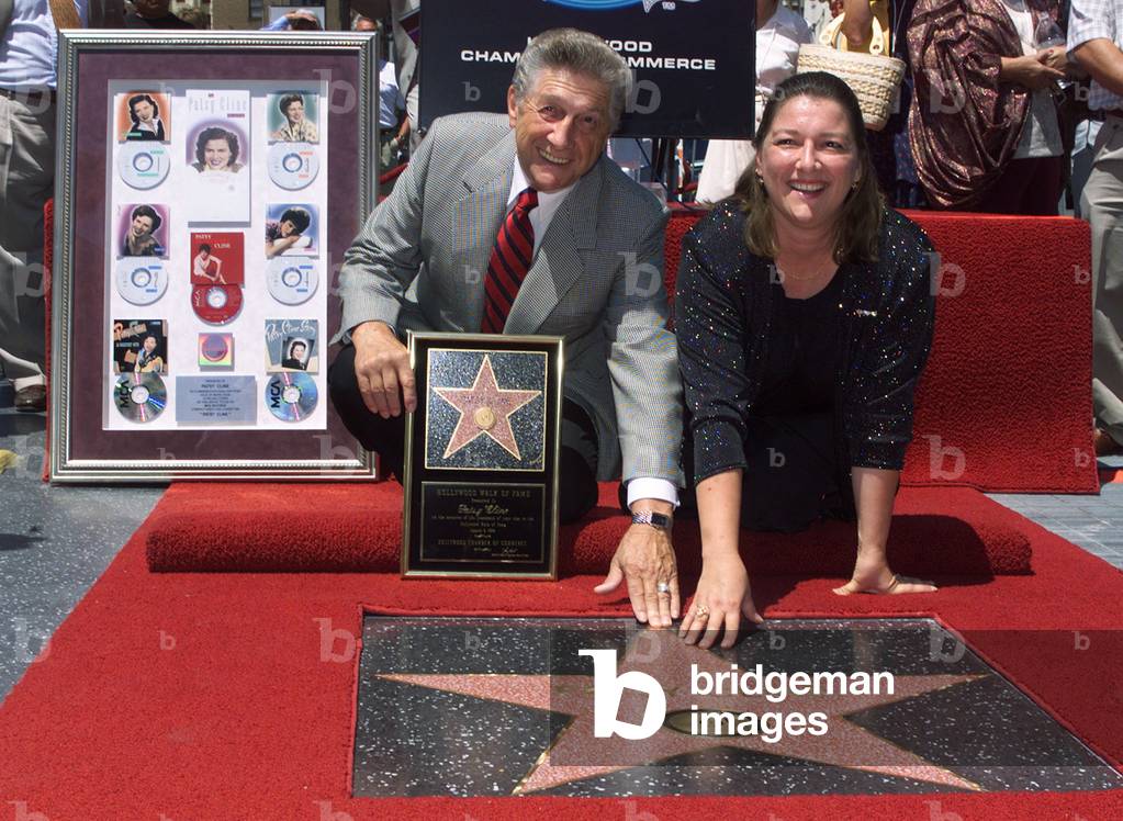 Patsy Man Image of Country music singer Patsy Cline was posthumously honored with a