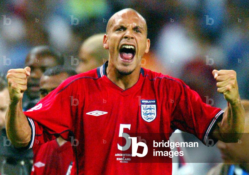 Image of ENGLAND DEFENDER FERDINAND CELEBRATES VICTORY OVER