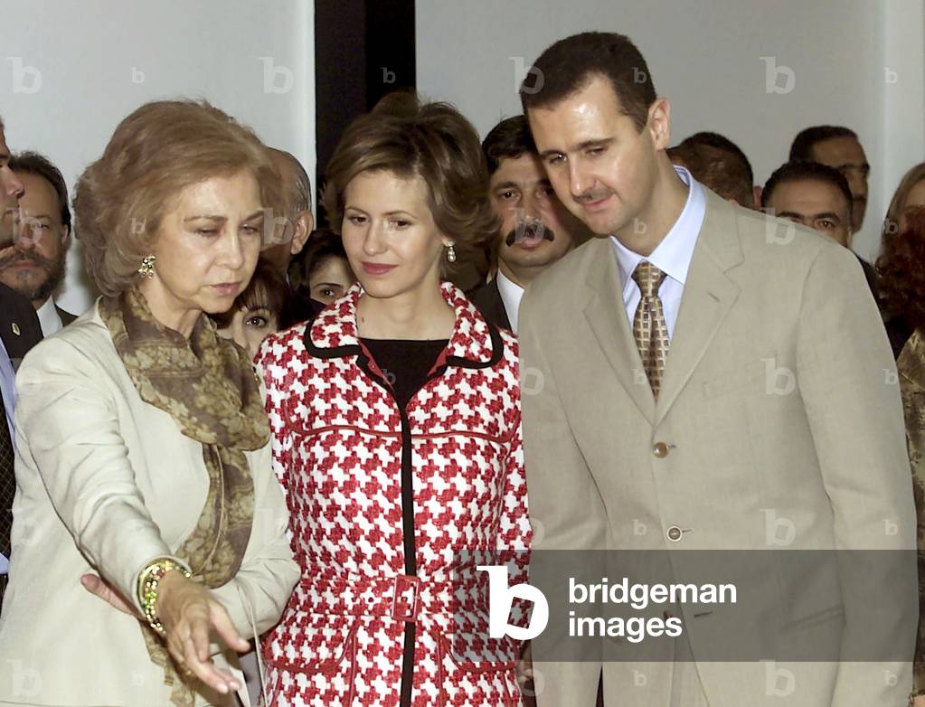 Emma Syria Ruler Image of SYRIAN PRESIDENT AND HIS WIFE ASMA WITH QUEEN SOFIA OF