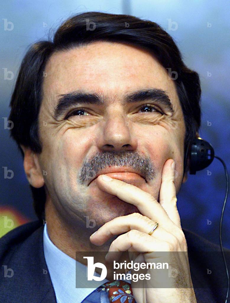 SPANISH PRIME MINISTER AZNAR DURING A NEWS CONFERENCE, 1998-12-02 (photo)