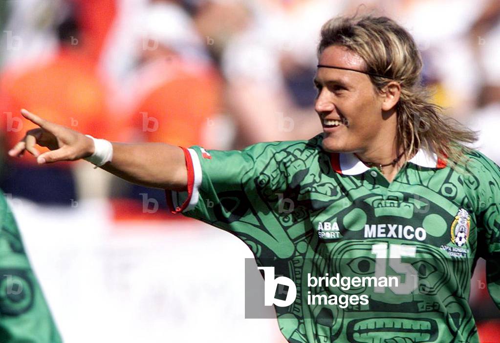 Image of LUIS HERNANDEZ OF MEXICO CELEBRATES HIS GOAL AGAINST