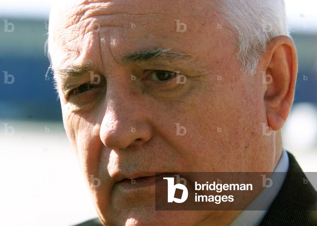 Image of FORMER SOVIET LEADER MIKHAIL GORBACHEV GIVES AN INTERVIEW IN ...