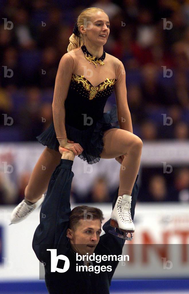 POLISH PAIR ZAGORSKA PERFORM IN FREE EVENT TO WIN BRONZE AT WORLD FIGURE SKATING CHAMPIONSHIPS, 1999-03-24 (photo)