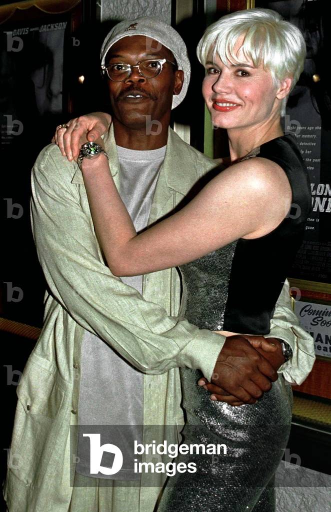 Image of Actress Geena Davis and actor Samuel L. Jackson, stars of