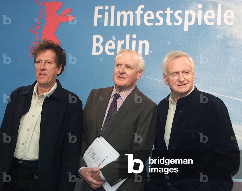 BRITISH AUTHOR JOHN LE CARRE AND DIRECTOR JOHN BOORMAN ADDRESS A NEWS CONFERENCE AT THE BERLINALE ..., 2001-02-11 (photo)