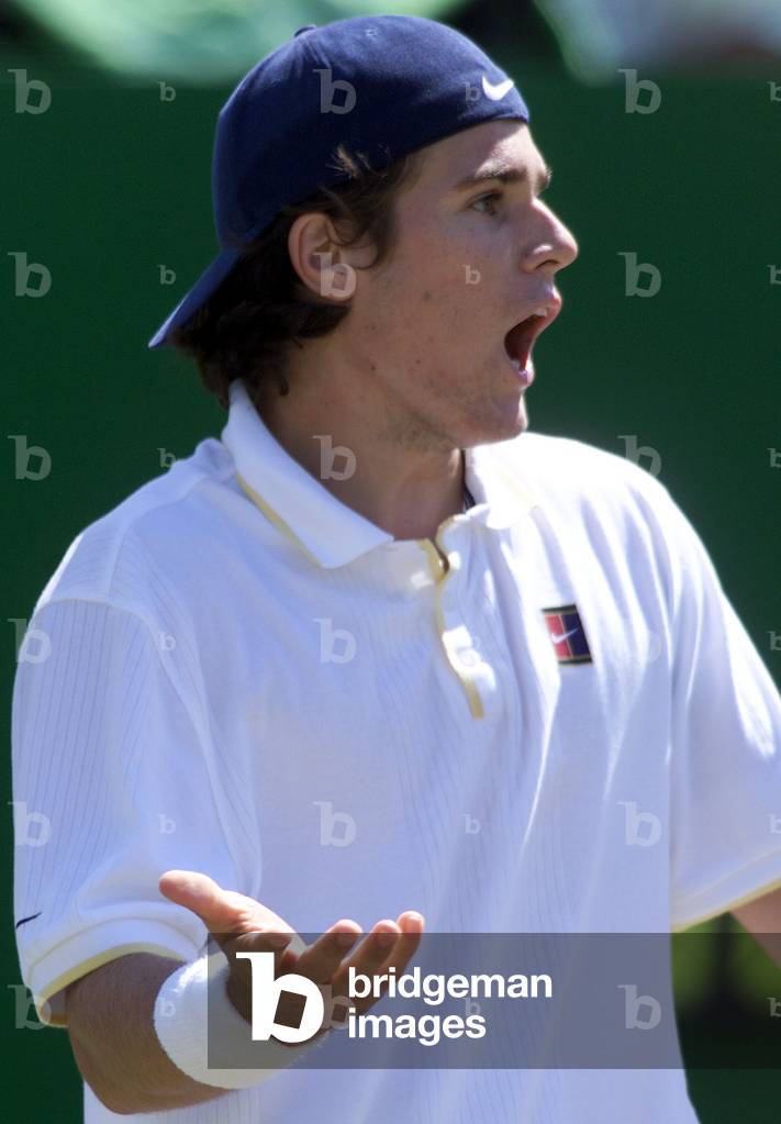 Image of GERMAN HAAS REACTS DURING SEMIFINALS OF THE HEINEKEN TROPHY ATP