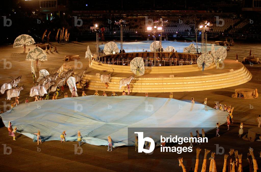 PERFORMERS TAKE PART IN FINAL DRESS REHEARSAL FOR OPENING CEREMONIES OF
CRICKET WORLD CUP OPENING, 2003-02-05 