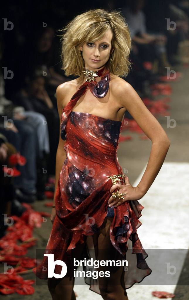 Image Of Lady Victoria Hervey Models A Dress By Designer Scott Henshall