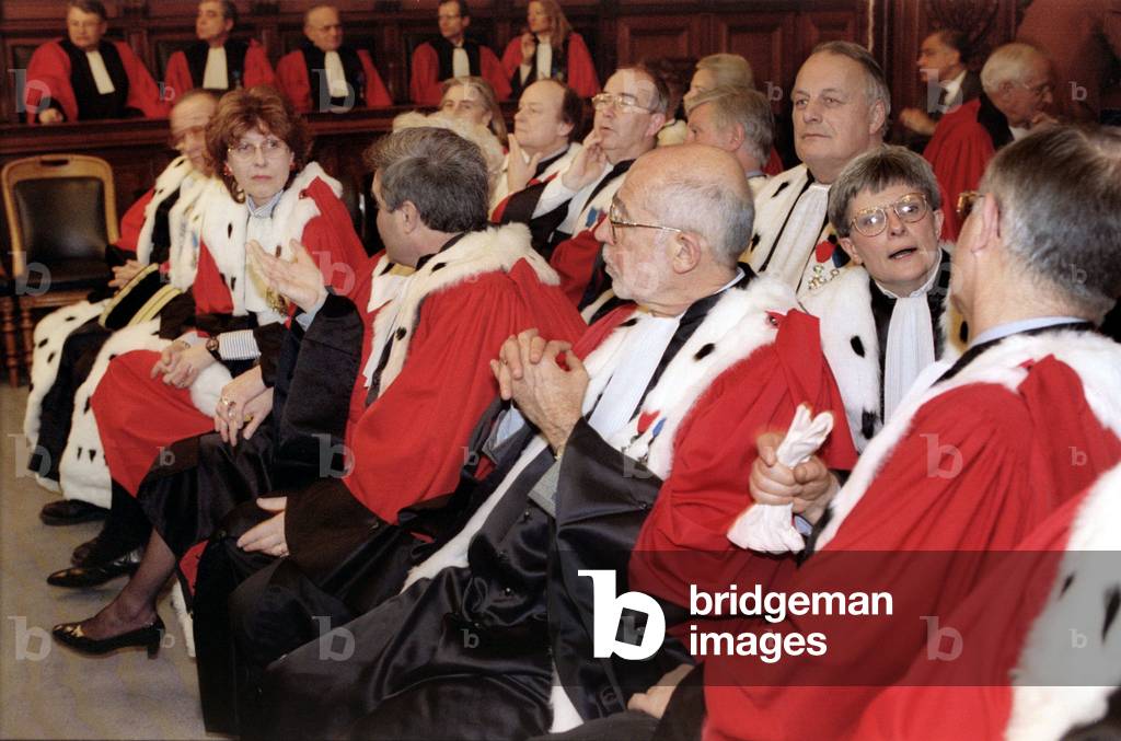 Magistrates seen during at the opening ceremony of the 1997 session of the Paris's Appeal Court, Jan.., 1997-0