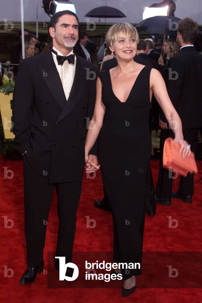 Image of Actress Sharon Stone (R) arrives with her husband, newspaper ...