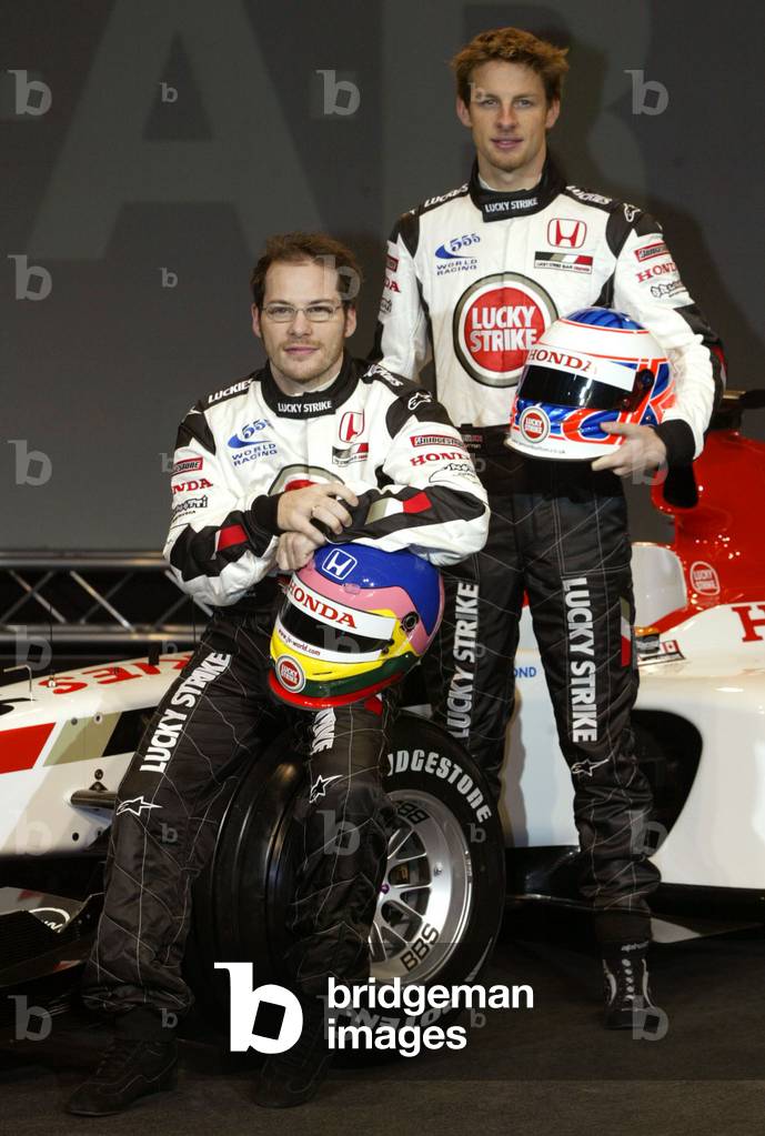 Image of FORMULA ONE DRIVERS JACQUES VILLENEUVE AND JENSON