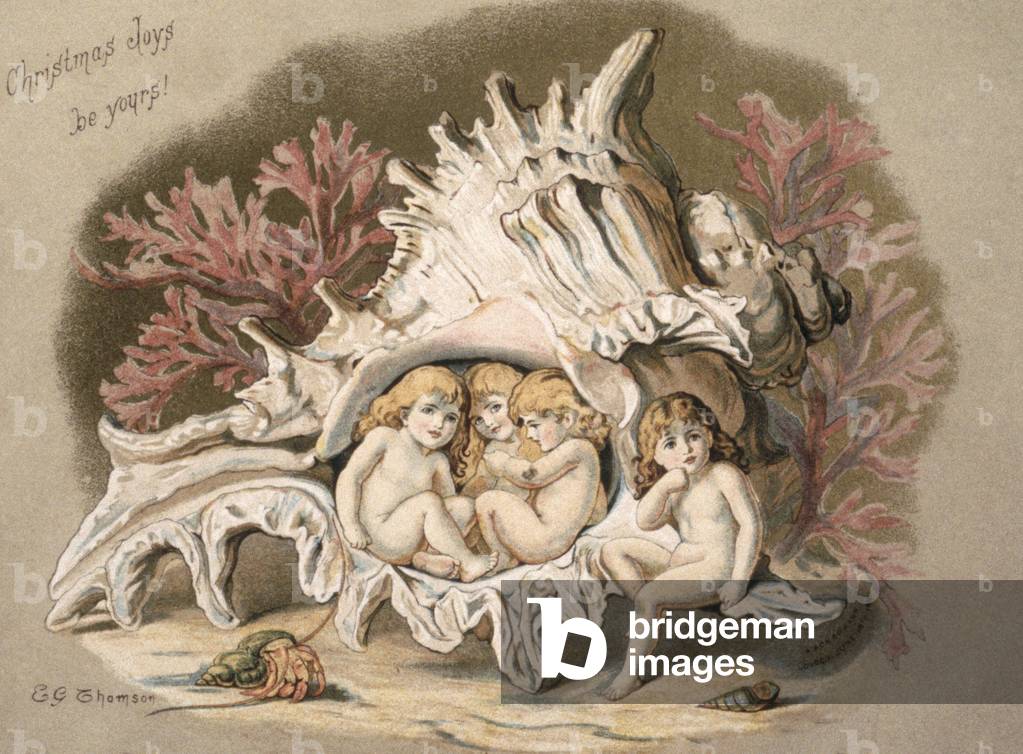 The water babies, c.1880 (colour litho)